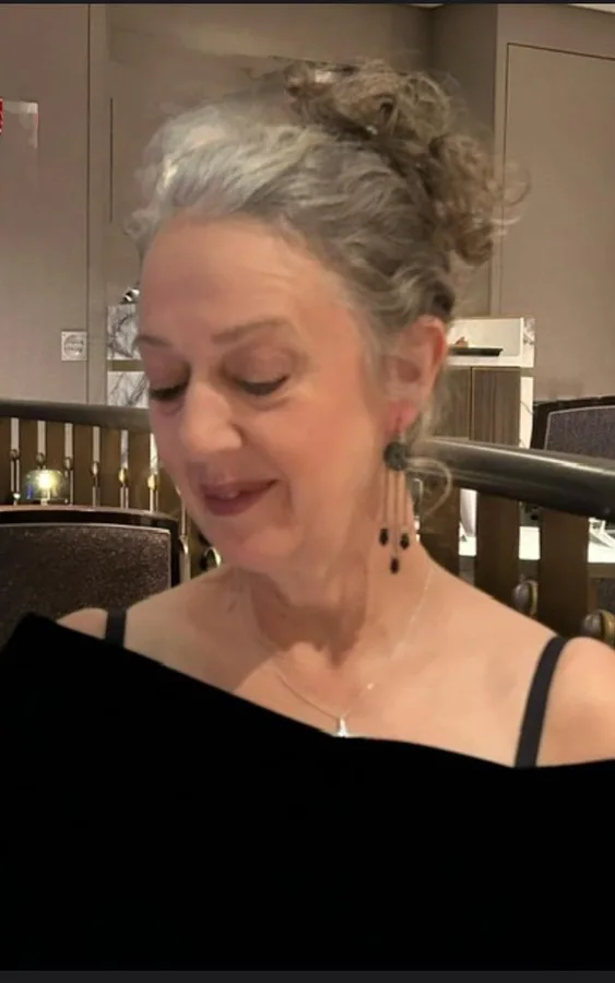 Lynn preparing heartfelt words for a ceremony